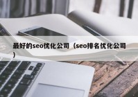 最好的seo优化公司（seo排名优化公司）